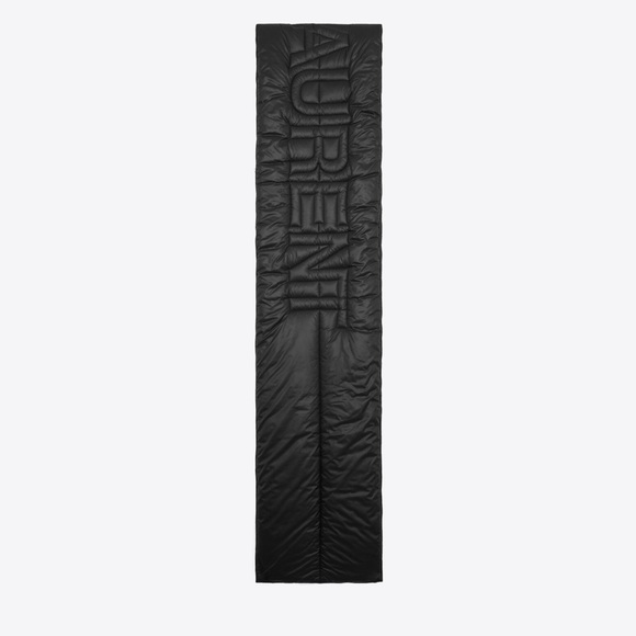 NEW SIGNATURE SAINT LAURENT PUFFER SCARF IN NYLON BLACK - Picture 3 of 12